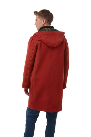 Mens Burnt Orange Classic Fit Original And Authentic Duffle Coat With Horn Toggles