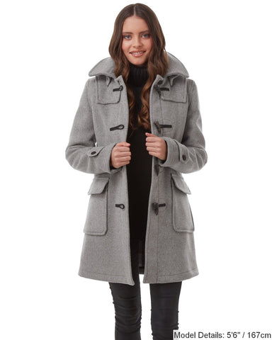 Women's London Classic Fit Duffle Coat - Pearl Grey