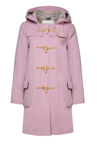 Women's Lilac Original Classic Fit Duffle Coat with Wooden Toggles