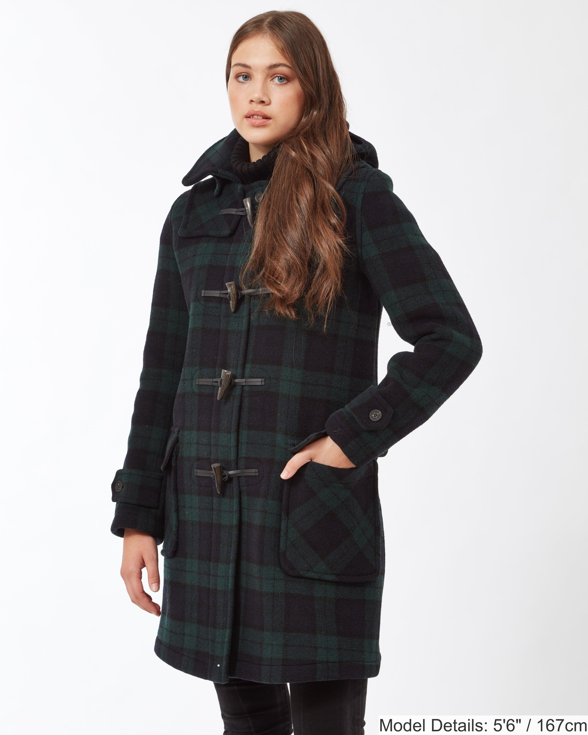 Women's London Classic Fit Duffle Coat - Blackwatch