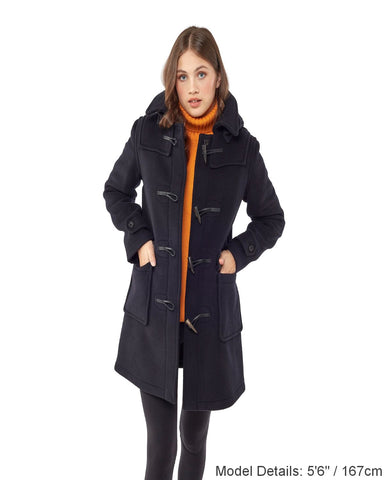 Women's London Classic Fit Duffle Coat - Navy