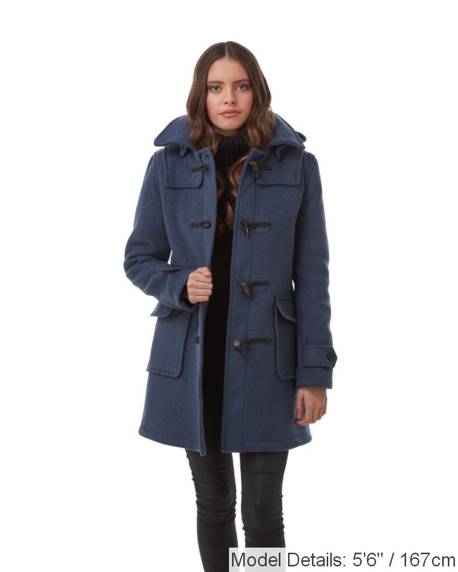 Women's London Classic Fit Duffle Coat - Royal Blue