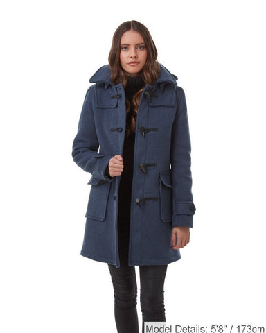 Women's London Classic Fit Duffle Coat - Royal Blue