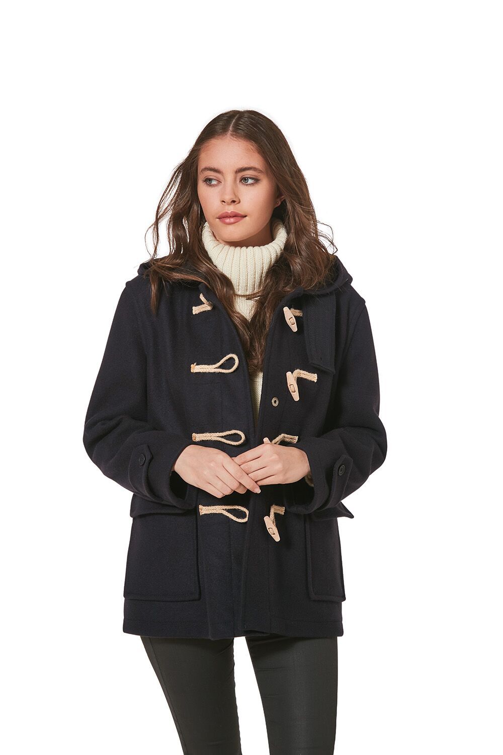 Womens Utility Melton Duffle | Navy