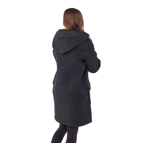 Woman's Charcoal Original Classic Fit Duffle Coat With Horn Toggles