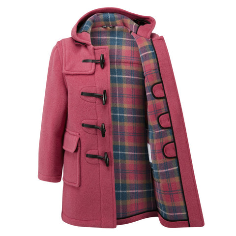 Children's Pink Original Classic Fit Duffle Coat With Faux Horn Toggles