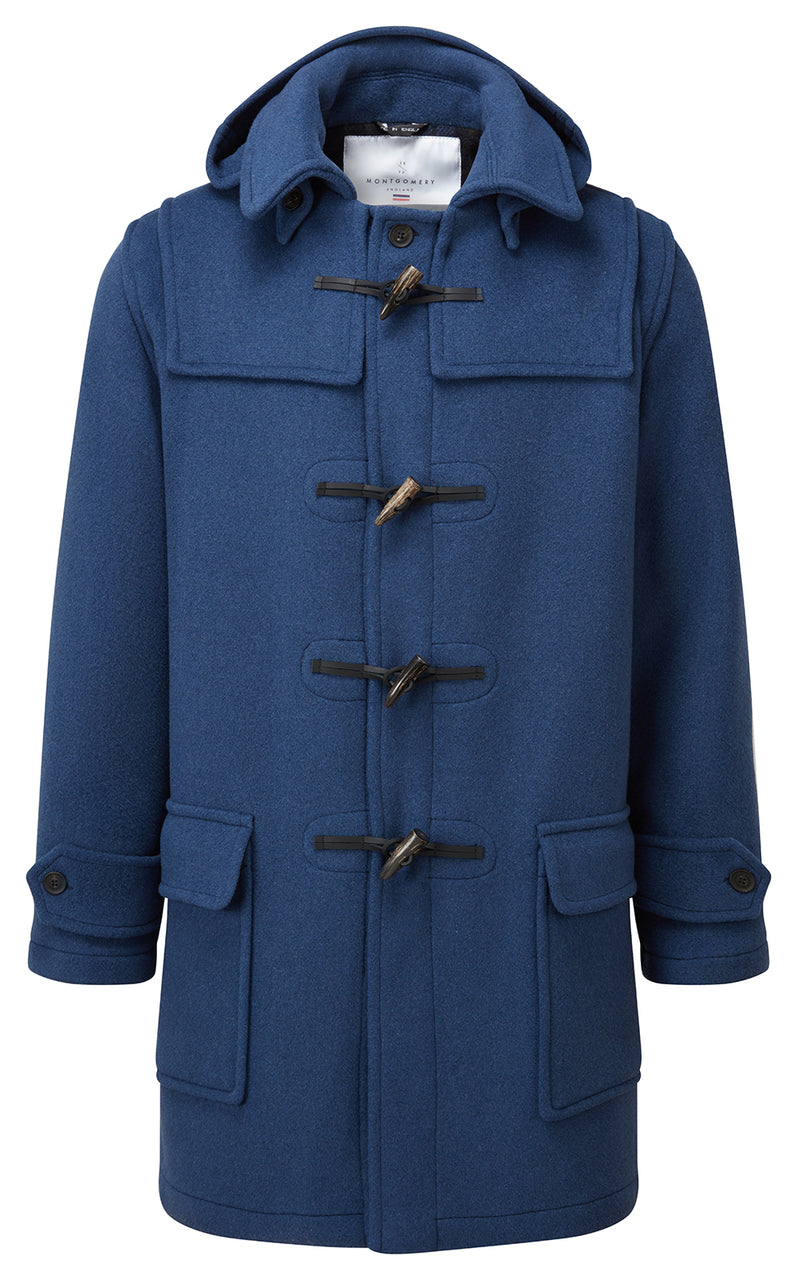 Men's London Classic Fit Duffle Coat Royal Blue | Original Montgomery ...